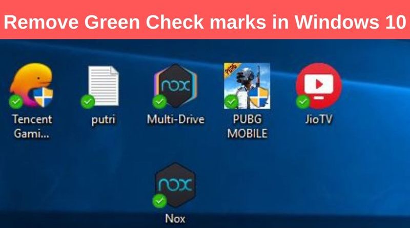 remove checkbox from icons windows 10