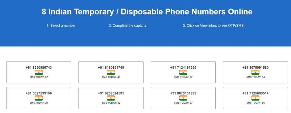 indian temporary phone number to receive text